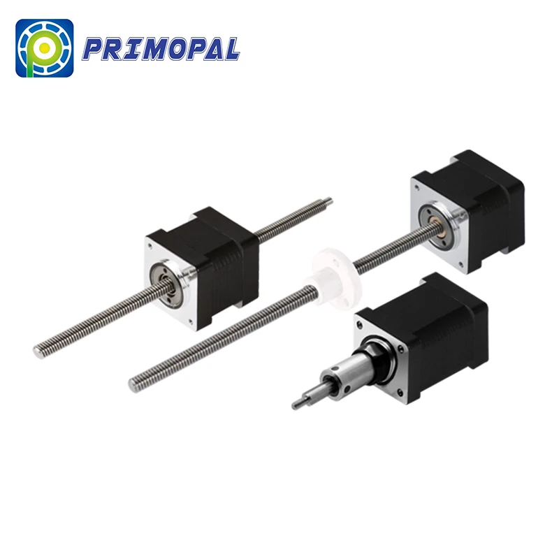 PrimoPal PM hybrid hollow shaft IP65 cnc geared 42mm  closed loop  linear NEMA 17 stepper motor with brake