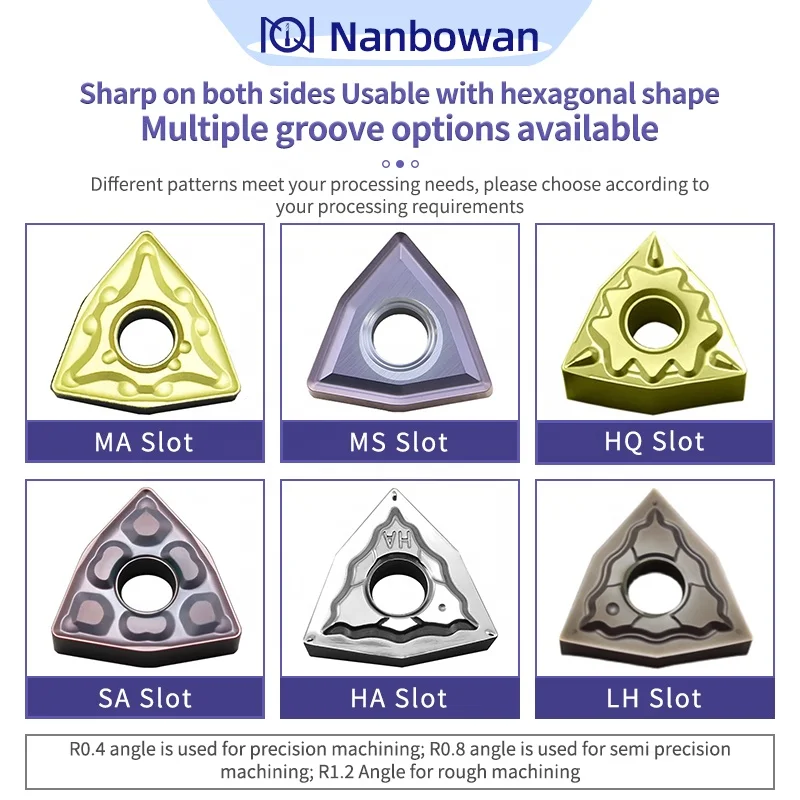 Wnmg 080404 080408 080412 External Turning Insert Cnc Turning Tools Cermet Inserts Peach-shaped milling insert