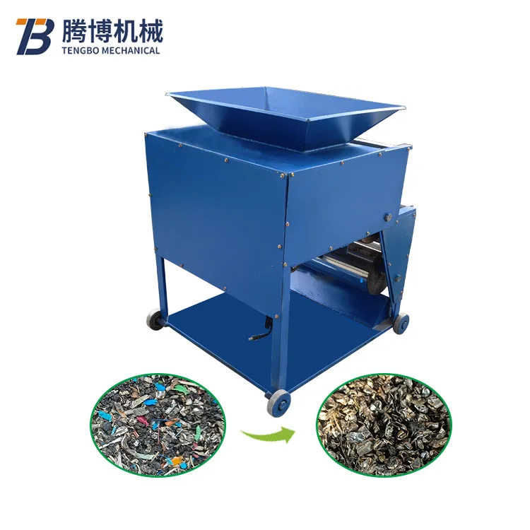 Tengbo Aluminum scrap iron powder iron suction machine magnet separator with two rollers