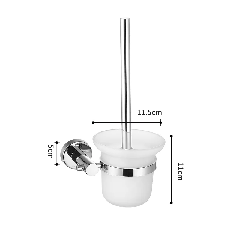 Wholesale Custom Stainless Steel Plastic Toilet Cleaning Brush Set With Holder