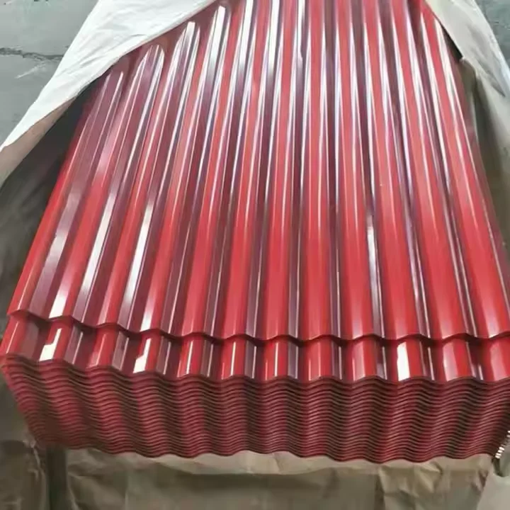 Low Price Fast Delivery 0.5mm thickness Factory Supply Quality PPGI Prefab House RAL Color coated Zinc Galvanized Corrugated Steel sheets roofing tile Free Sample