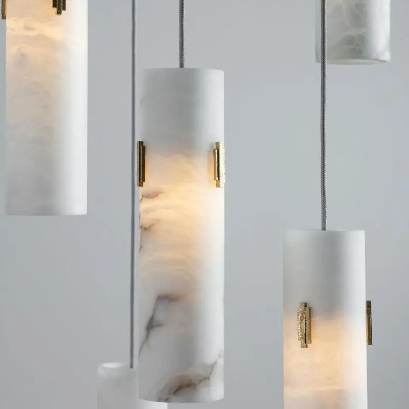 New design Spanish modern designer creative minimalist home stair Villa decorative art gypsum chandelier light