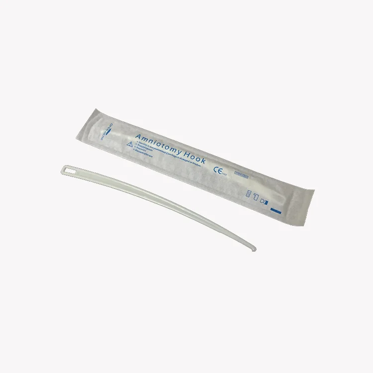single use amniotic membrane perforator amniotic hook sterile with straight curved shape
