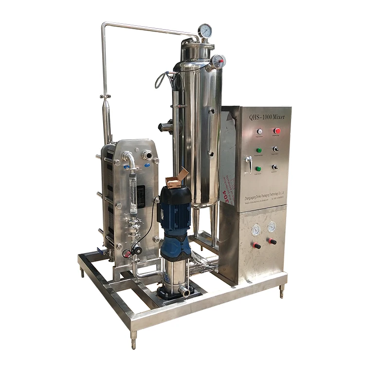 Small Scale Automatic Carbonated Soft Drink Mixer / CO2 Gas Mixing Machine