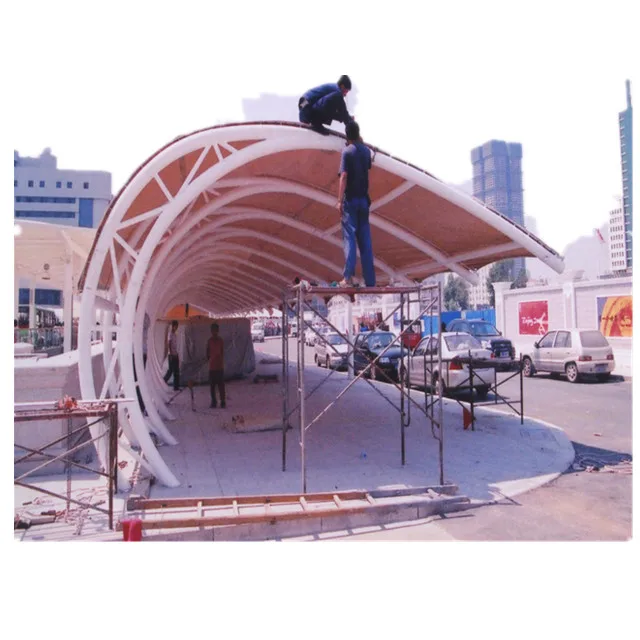 
Membrane Structure Sunshade Carport Canopy Roofing outside fireproof shed tensile fabric 