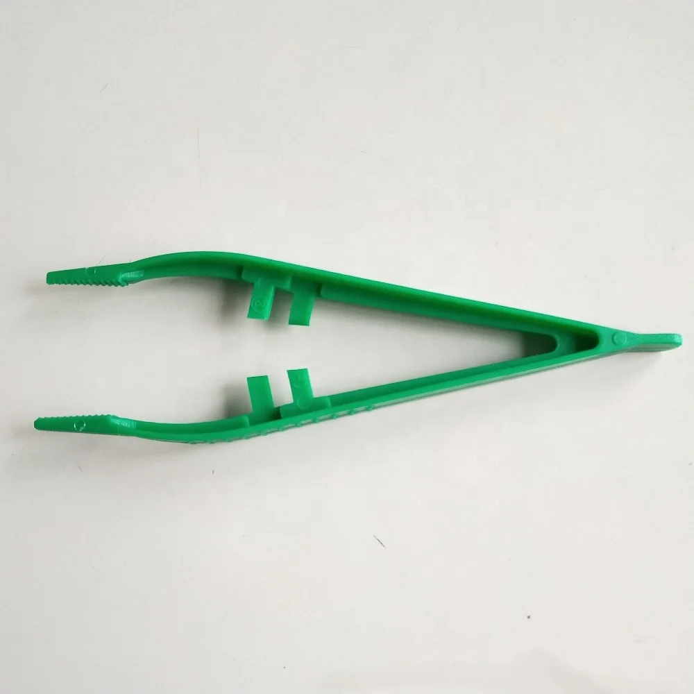 Medical product Plastic Forceps green color hot sell 11.2cm length