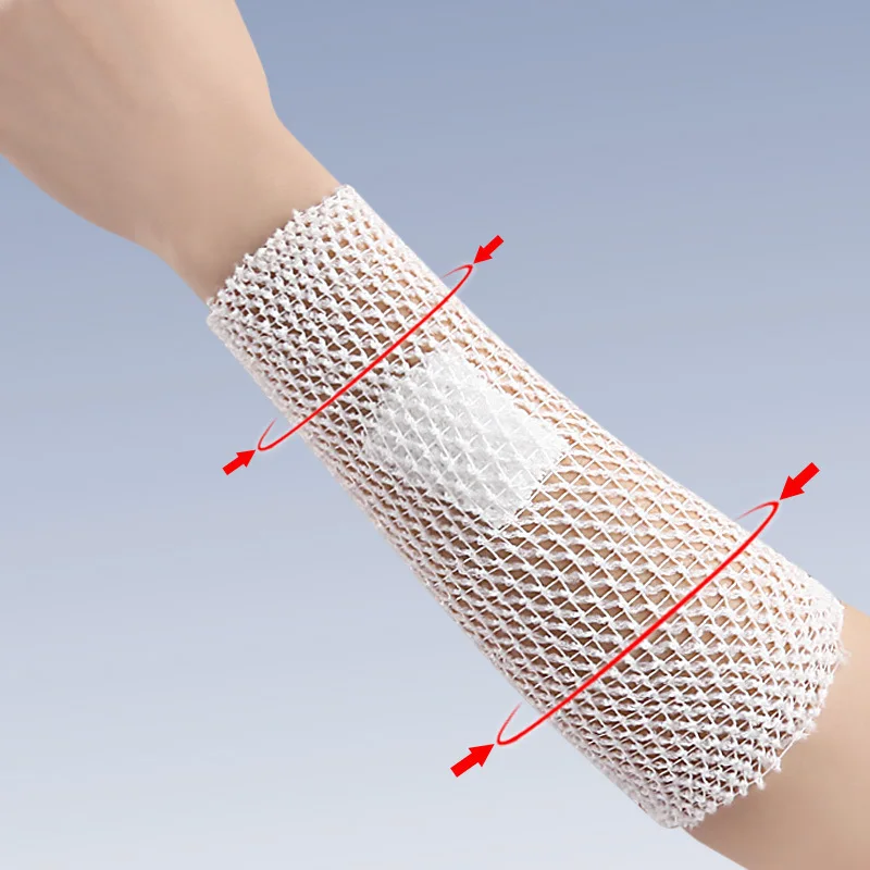 1 Roll Universal Elastic Net Wound Dressing Tubular Bandage Mesh Type Tubing Gauze Fix Breathable Bandage Retainer for Adults