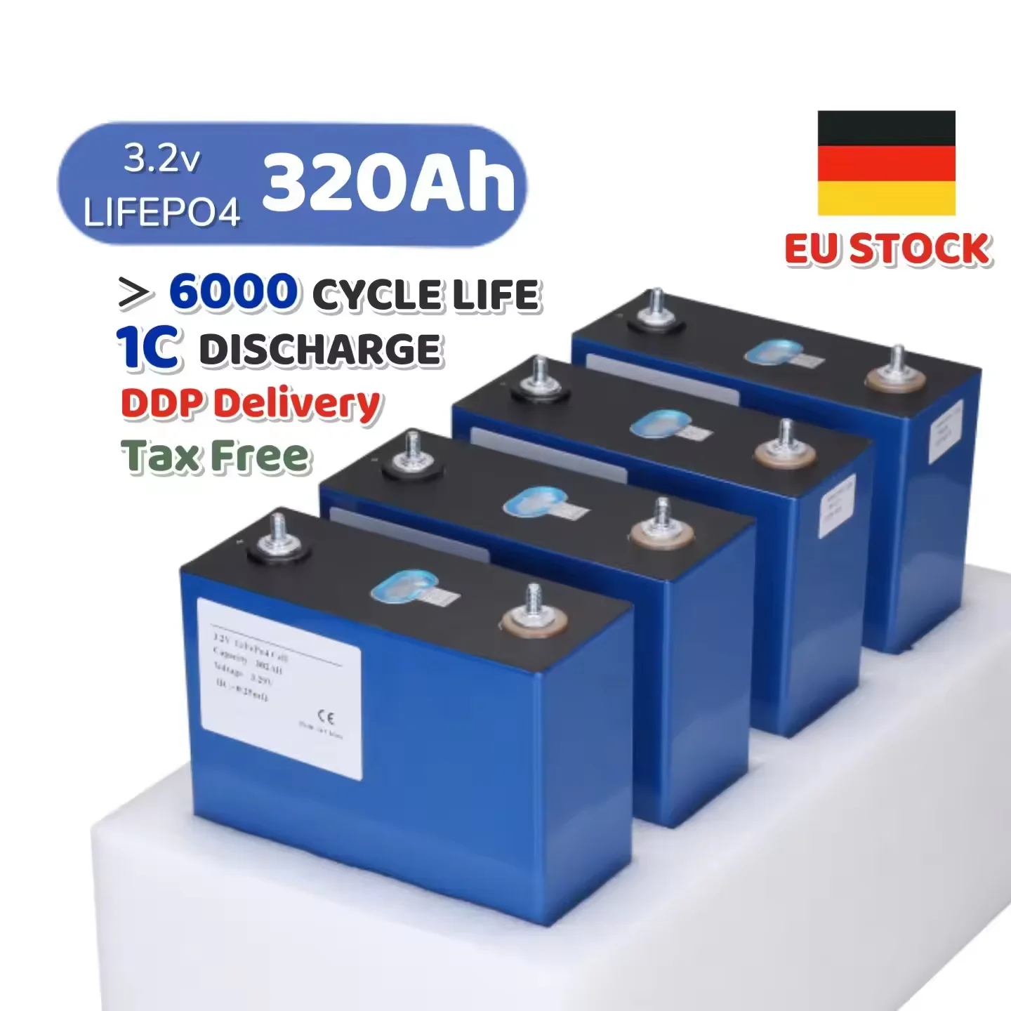 Bestcell Grade A 3.2V Lifepo4 320 ah Prismatic Lfp Lithium Battery Solar Lf310Ah 304Ah 320Ah Lifepo4 Cells