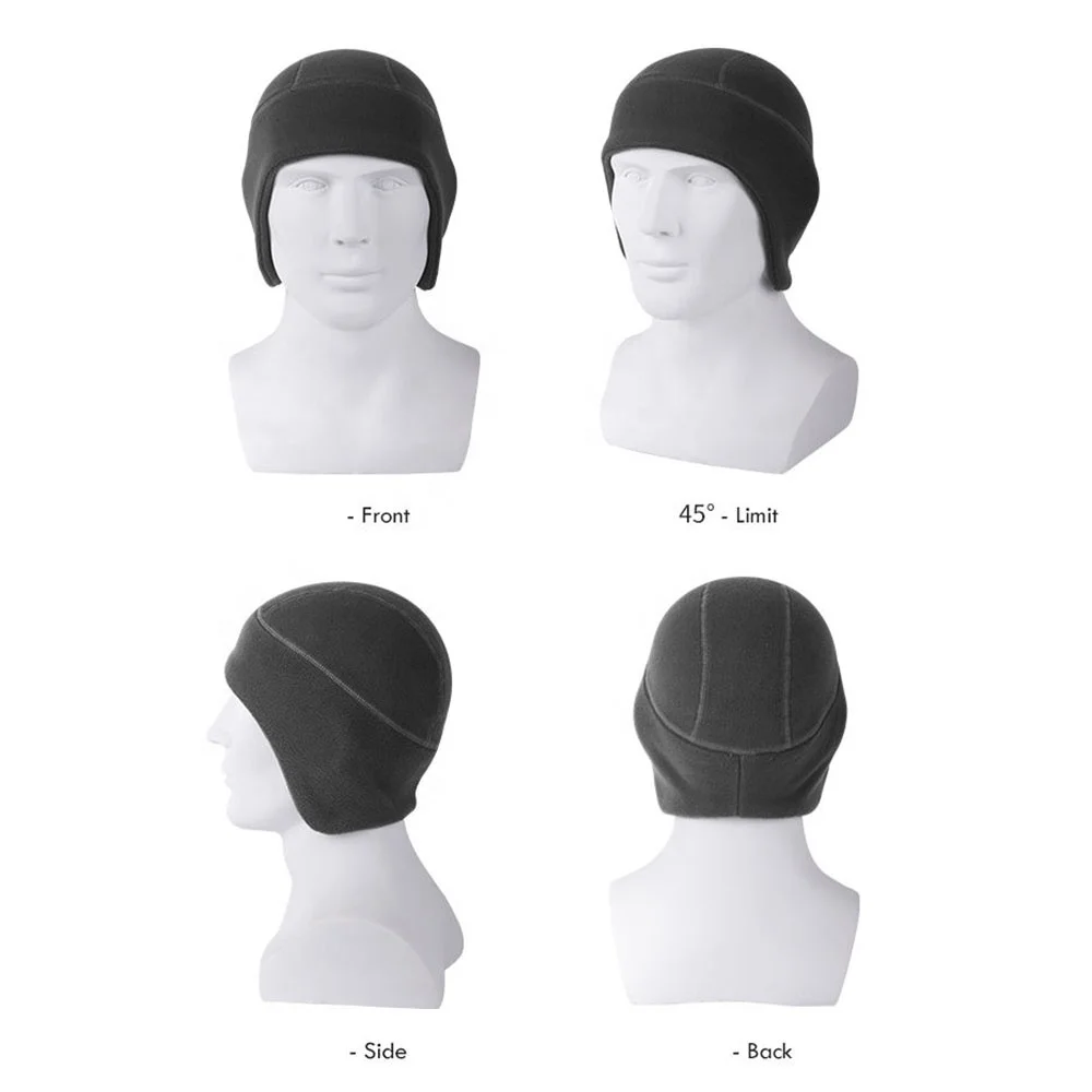 Outdoor Windproof Double Layer Polar Fleece Beanie Earflap Warm Winter Hat skull caps with ear covers