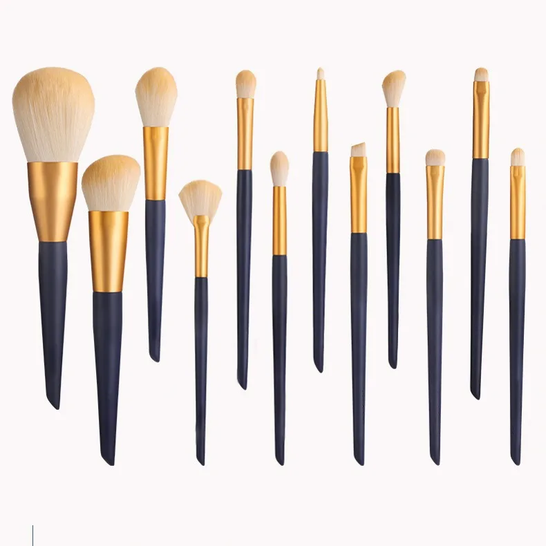 12 Pcs Professional Makeup Brushes High-end Full Face Eye Brushes Eco-friendly Vegan Cruelty-free Makeup Brushes with Holder