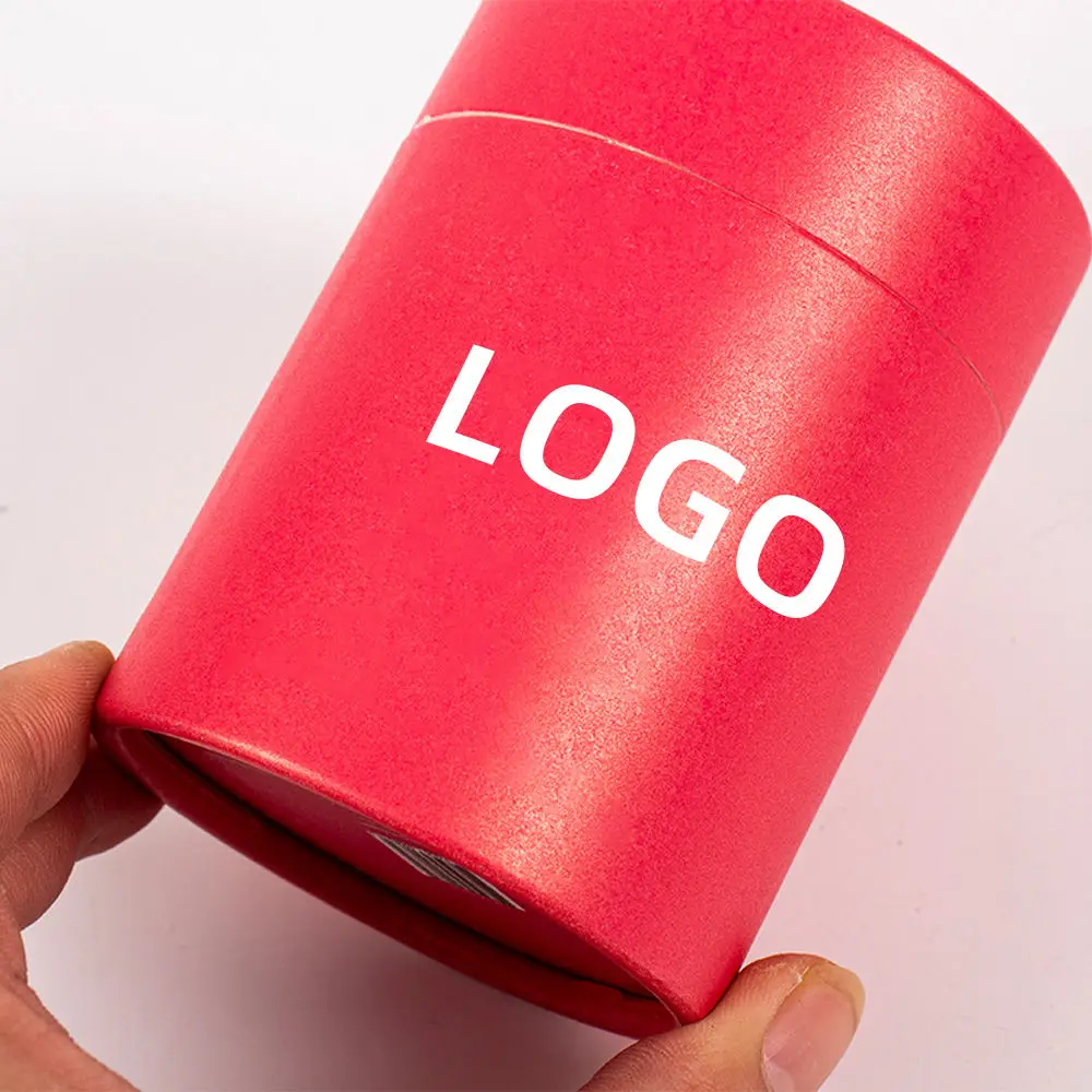 Biodegradable Oem Essential Oils Bottle Cosmetic Kraft Cylinder Paper Tube Canister
