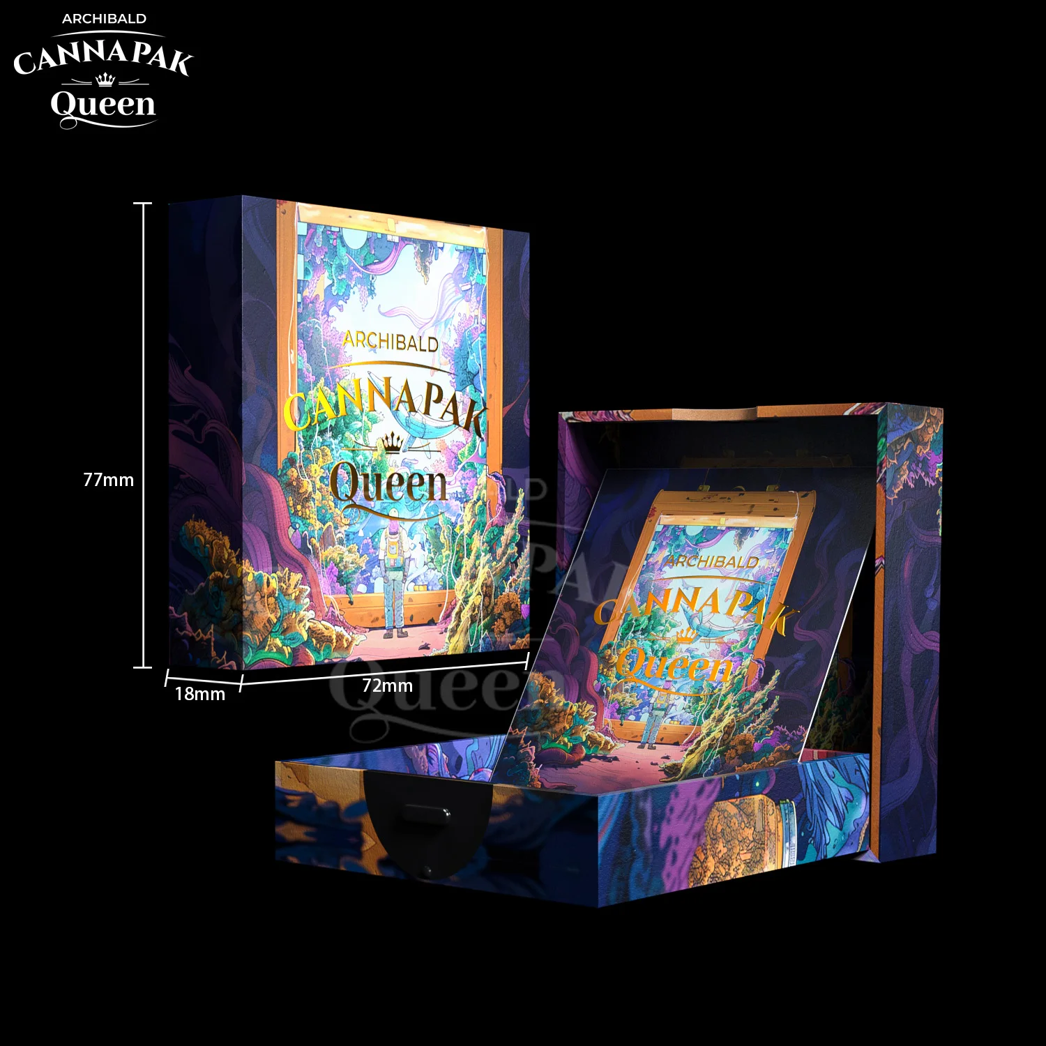 Premium Custom Drawer Cart Box Holder Slide Pull Empty Cartridge Packaging with EVA Insert