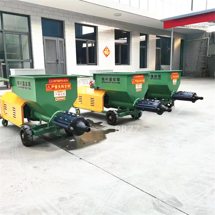 BRZZ grouting spraying wall putty machine 300 type screw cement plaster tools plaster sprayer spray concrete walls factory price