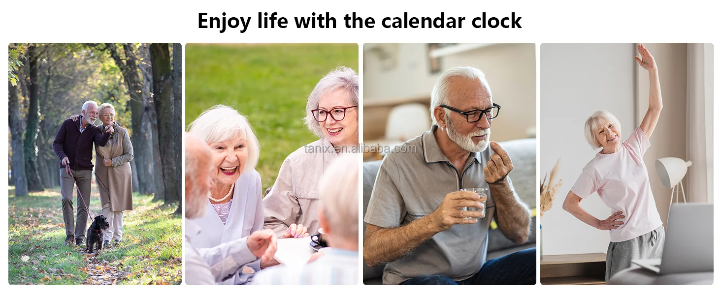 Wholesale 7 Inch Led Digital Photo Display Electronic Picture Play Video Frame LCD Frame Calendar Table Clocks