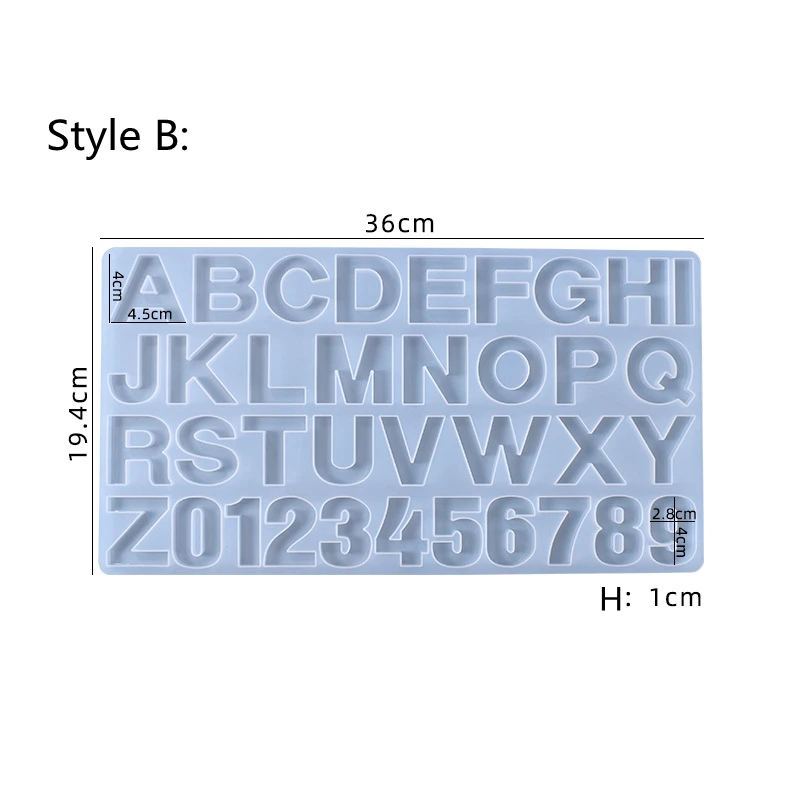 DIY reverse Resin Epoxy Making Keychain letter mould silicone backwards alphabet mold for Personalized Keychain Jewelry Pendant