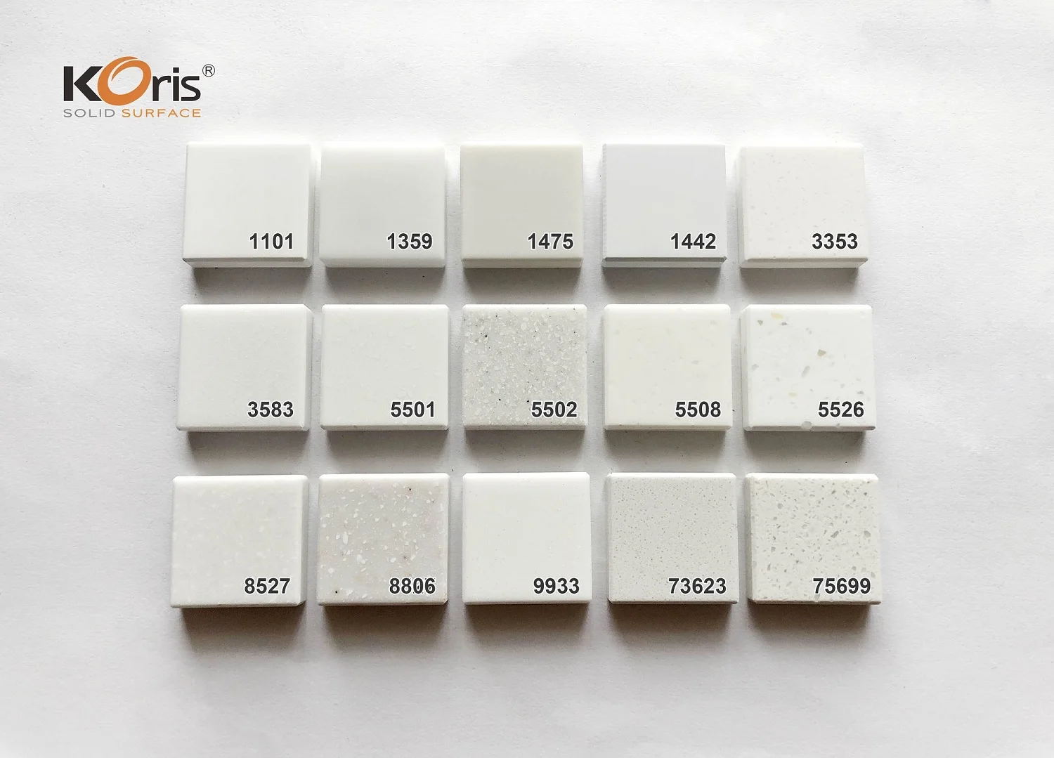 Koris Brand Artificial Stone Big Slab 6~30mm Thick Prue Modified Acrylic Solid Surface Sheet