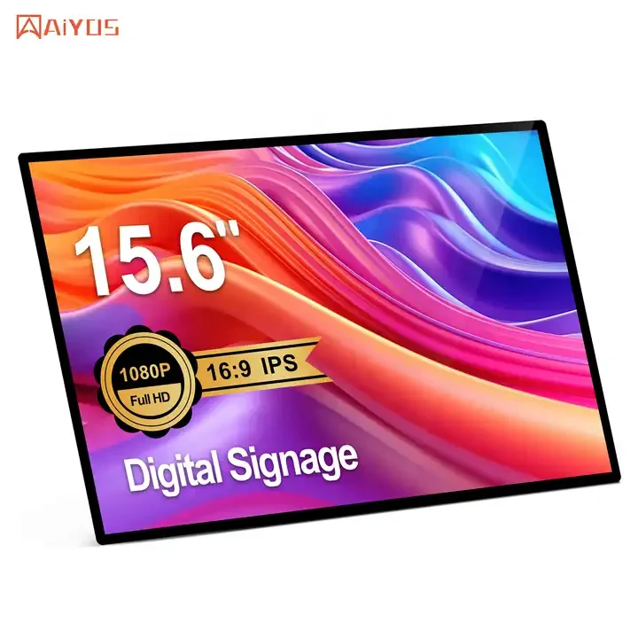 Factory Ultra Thin 15.6 inch Commercial Tablet Digital Signage Advertising Display Capacitive Touch Screen Android 11.0 2+32GB