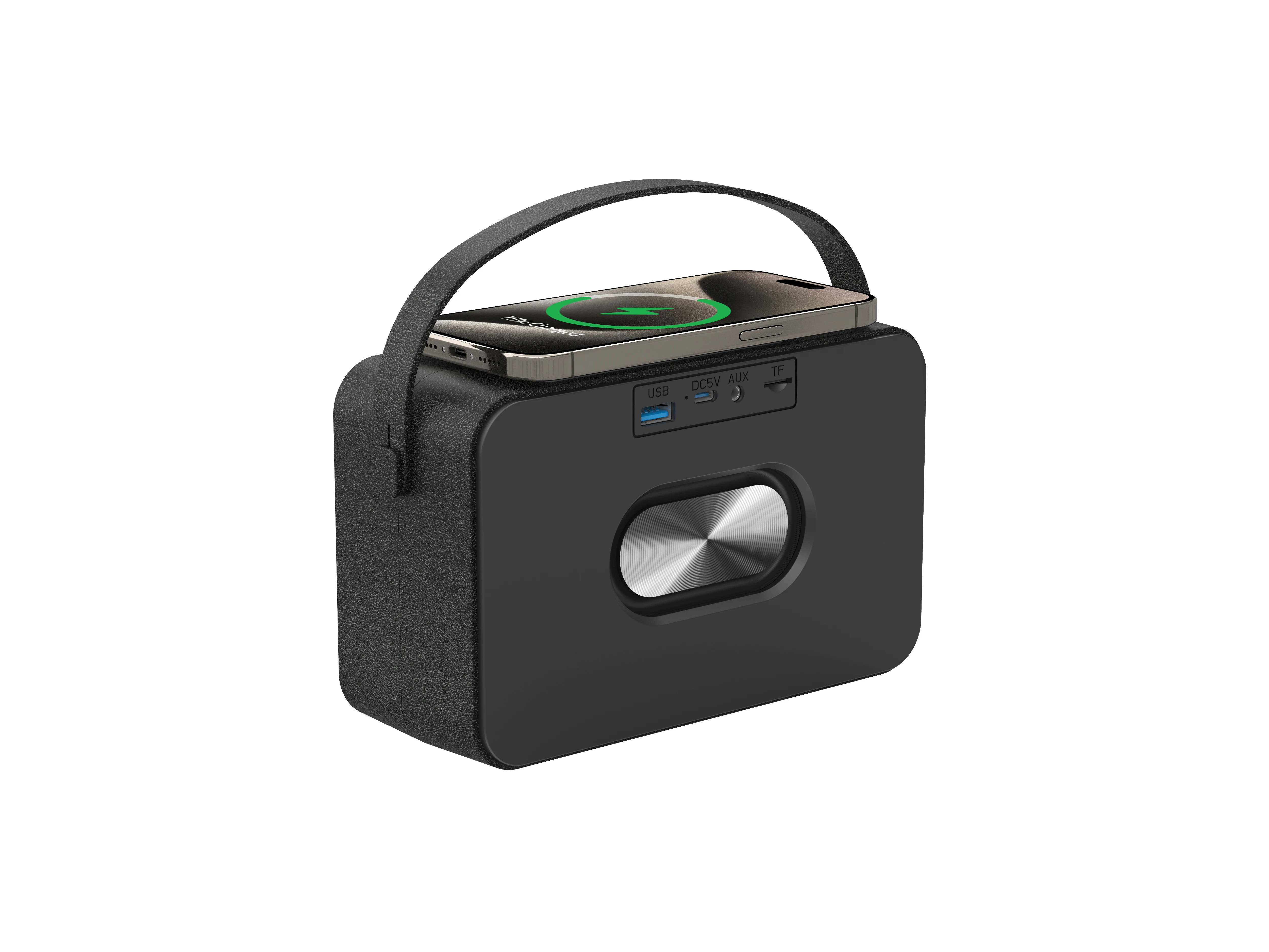 MX04 Intelligent LED Table Lamp Portable Mobile Phone Wireless Charger with Speaker Atmosphere Lamp Clock Alarm RGB Night Light