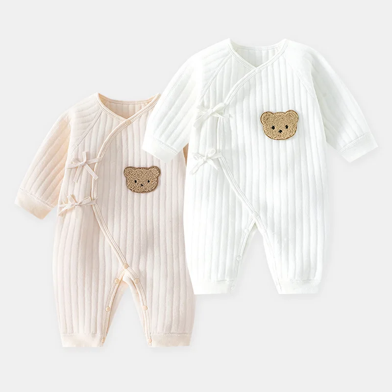 Padded One-Piece Baby Romper 100% Cotton Cold Weather Newborn Baby Outfit Overall