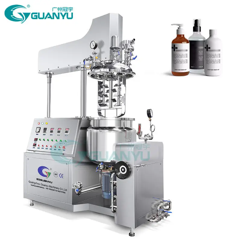 Guanyu High Shear 50l Emulsifier Mixer Machine High Speed Cosmetics Homogenizing Emulsifying Machine Cream Emulsifying Mixer