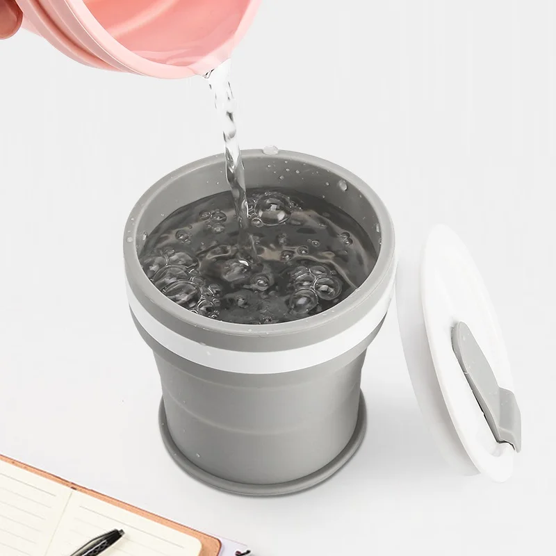  F03 Гибкая многоразовая резиновая Складная кружка для чая и воды занятий спортом на открытом воздухе складная дорожная силиконовая чашка питья