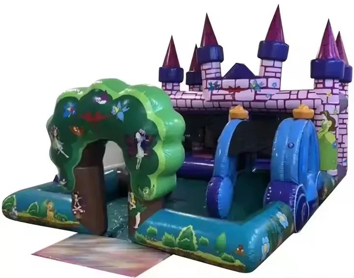 Funny Inflatable Forest Theme Bouncy Castle, Kids Inflatable Amusement Park, Inflatable Castle With Ball Pool For Toddler