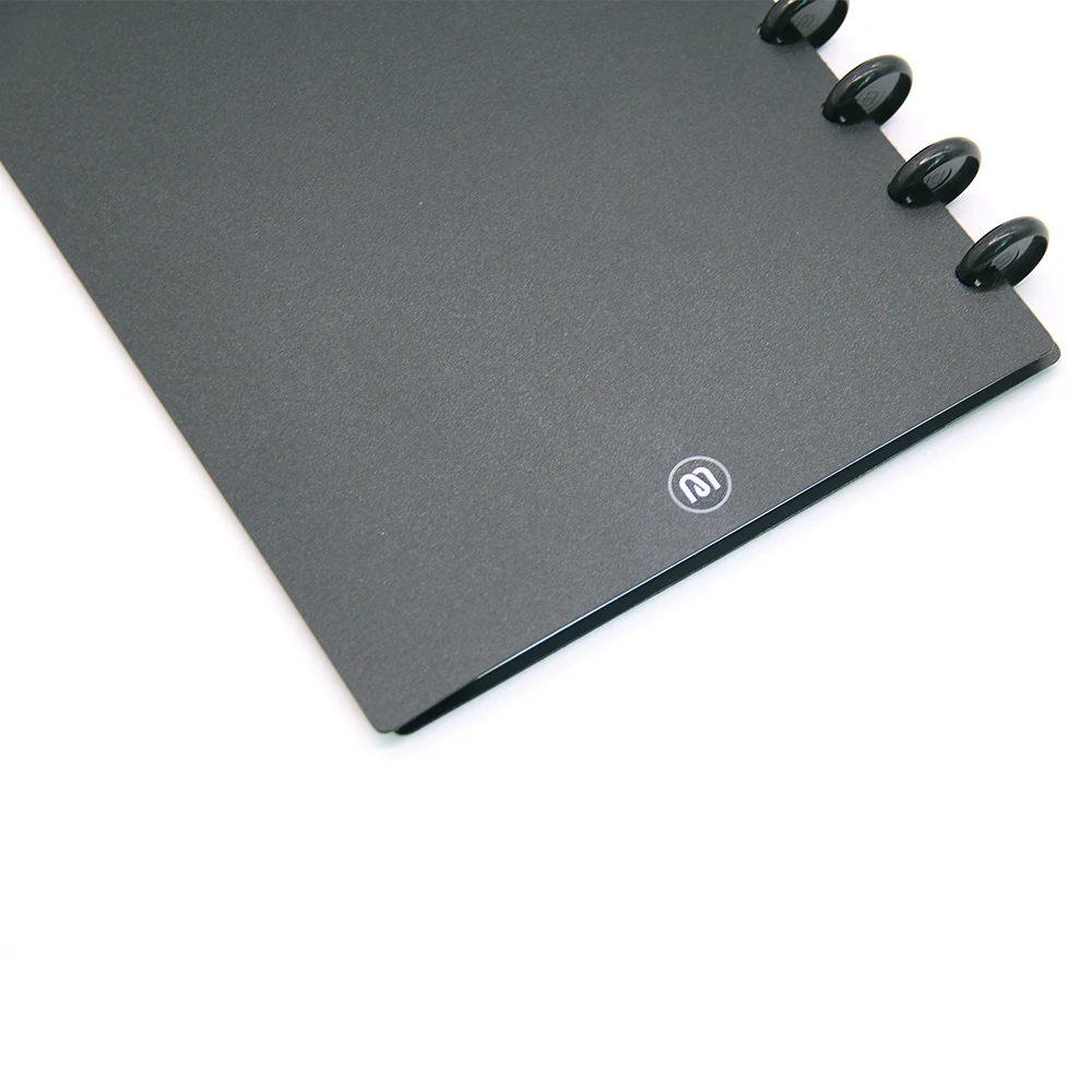 LABON Spiral Paper Notebooks Binding Bound Coil Hardcover Bulk Printing Black Disc Binding Planner