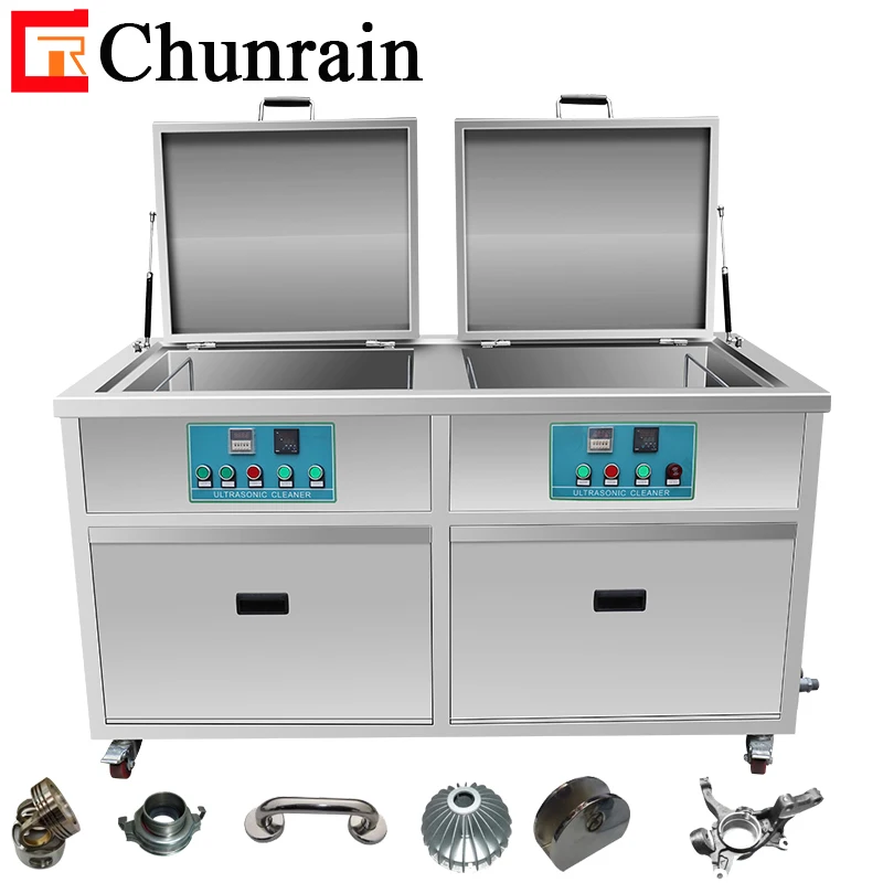 Multi tanks Ultrasonic Cleaner with filtration and drying remove oil grease rust carbon cleaning machine CR-2036GH 135L