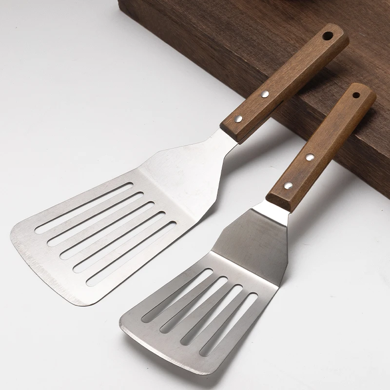 Набор шпателей из нержавеющей стали с деревянной ручкой