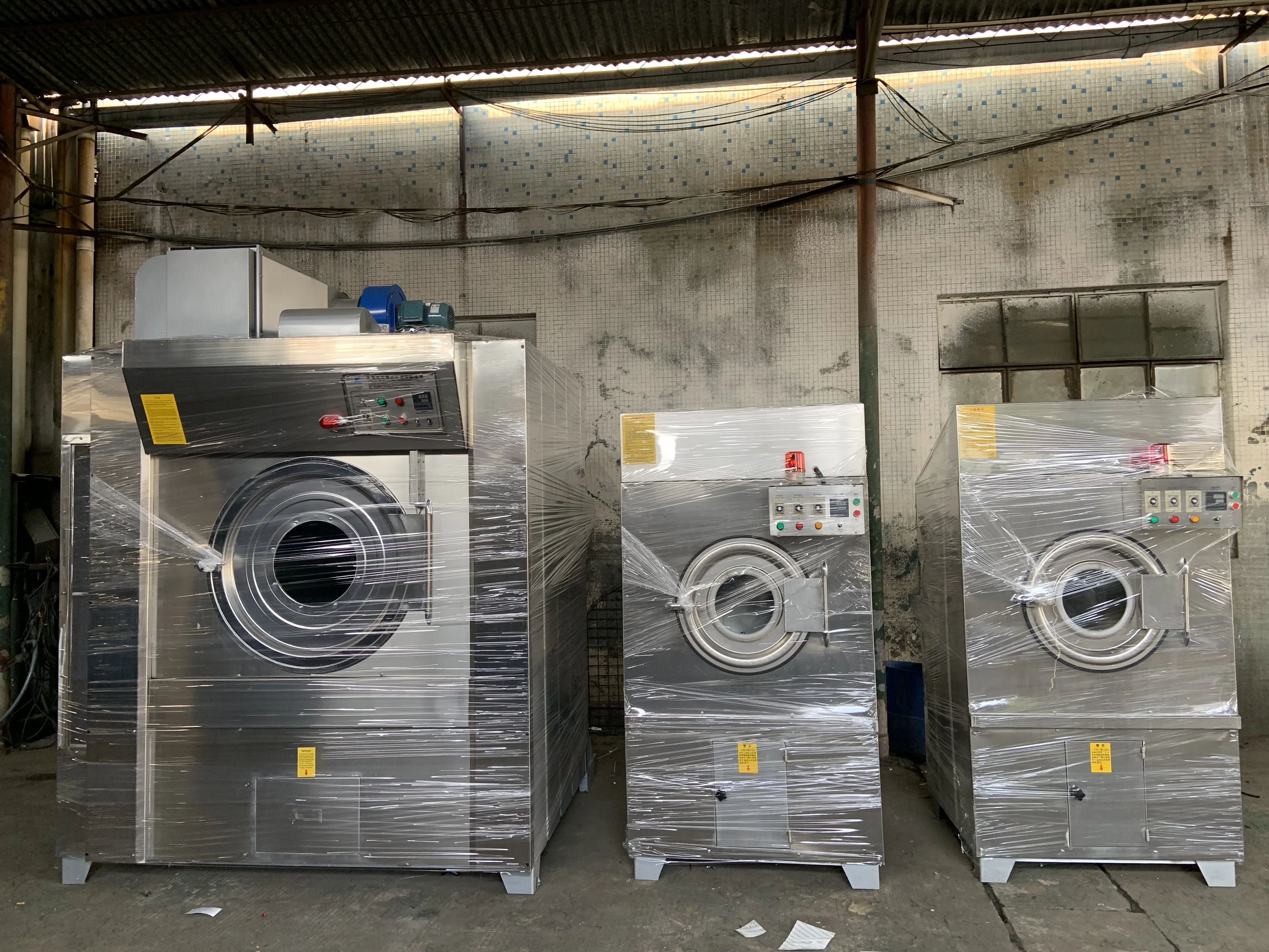 
Hot air circulating dryer and polar fleece knitting machine 