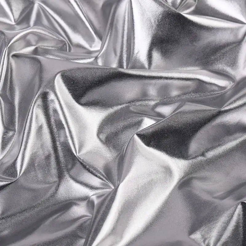 210D Silver Coated Lightweight Waterproof Umbrella Fabric 100% Polyester Flame Retardant For Luggage