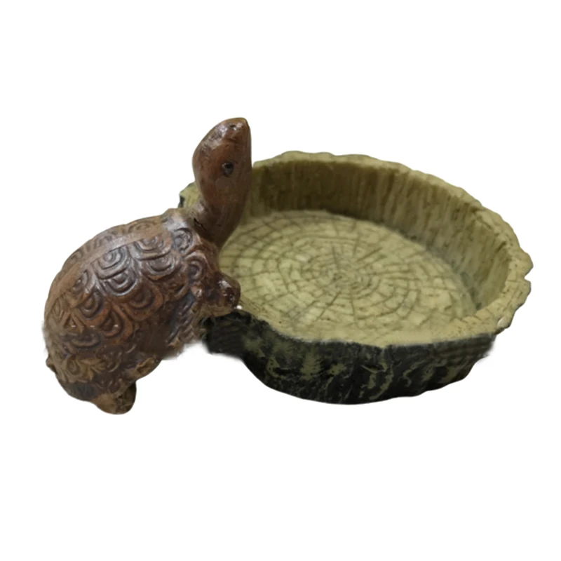 Crawler Pet Feeder Bowl Basin Resin Non-toxic Food Water Pot Reptile Turtle Tortoise Scorpion Lizard Crabs Pets Supplies