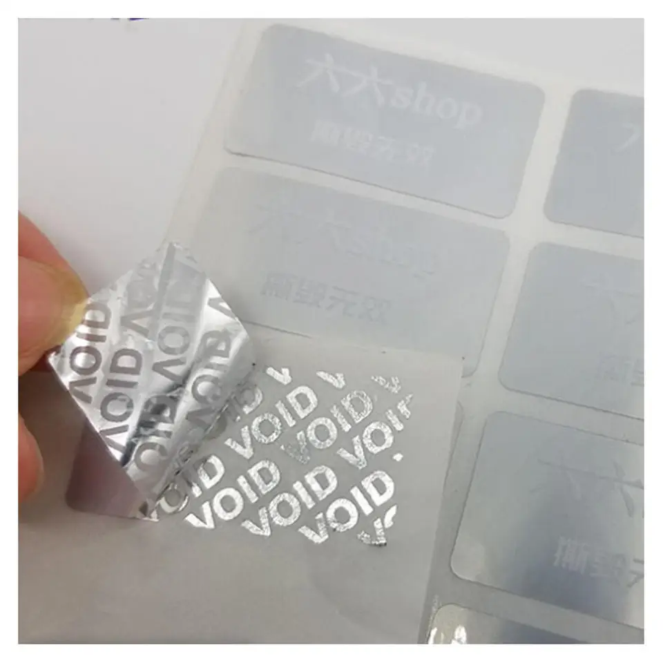 Custom Ready Stock Prevent Steal Hologram VOID Warranty Sticker Anti-counterfeiting Tamper Evident Seal Void Security Label