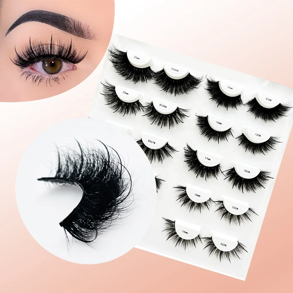Hot Selling New fast ship 25mm 20mm 18mm 16mm 3D Real Crazy False Eyelash Mink Wispy Lashes
