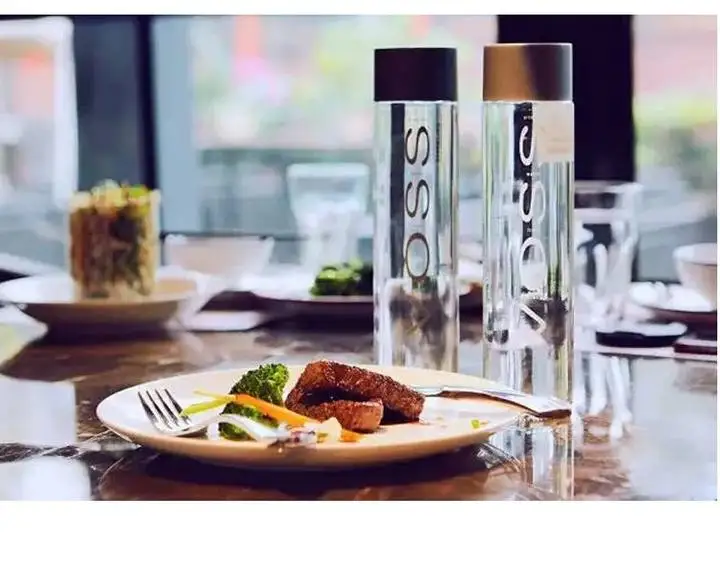 voss 375ml glass water bottles  beverage bottle with screw cap