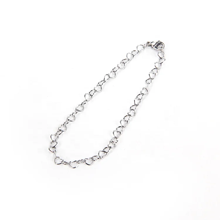 Fine Jewelry Gold Plated Adjustable Love Link Heart Chain Link Bracelet For Women