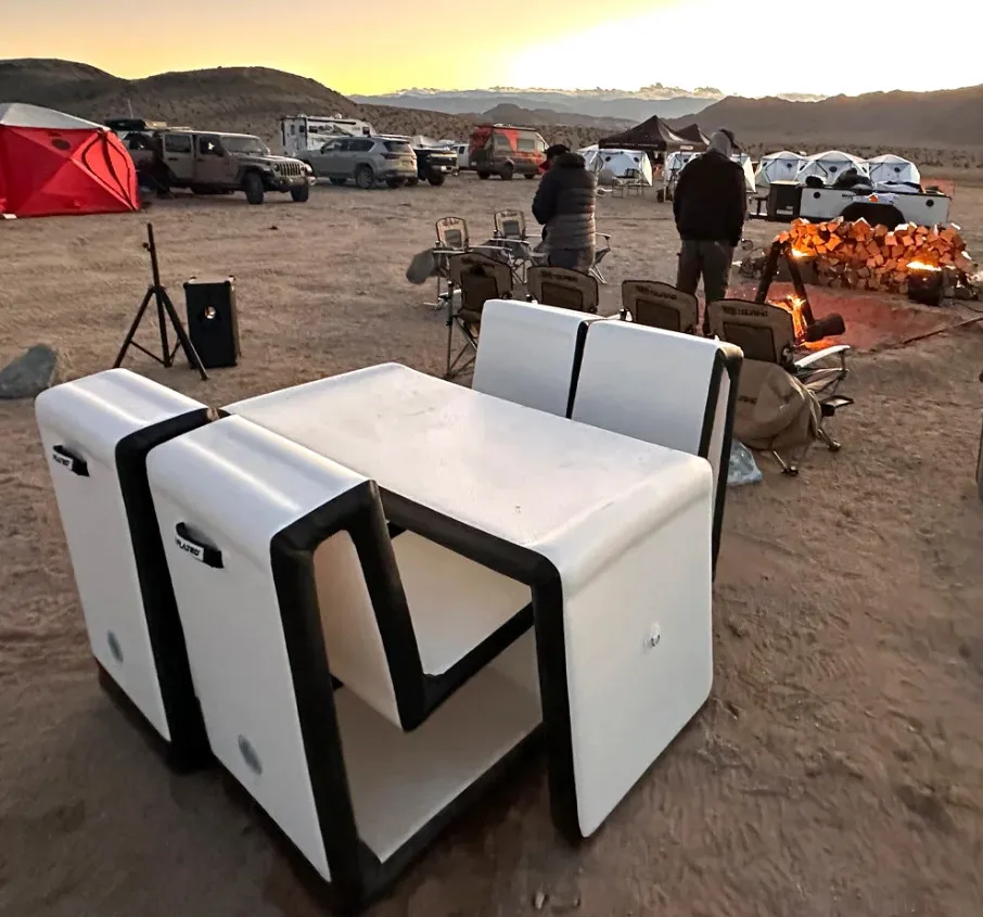 Durable Inflatable Furniture Portable Air Chair Air Desk Set For Camping