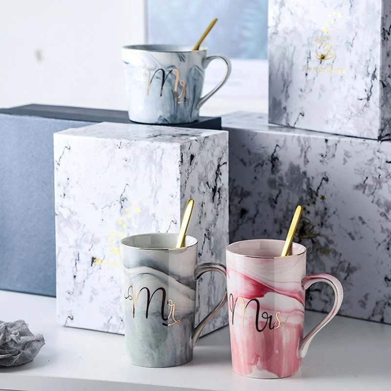 YIDING MR MRS coffee ceramic+mugs wholesale custom logo Promotional printed ceramic mugs coffee mug