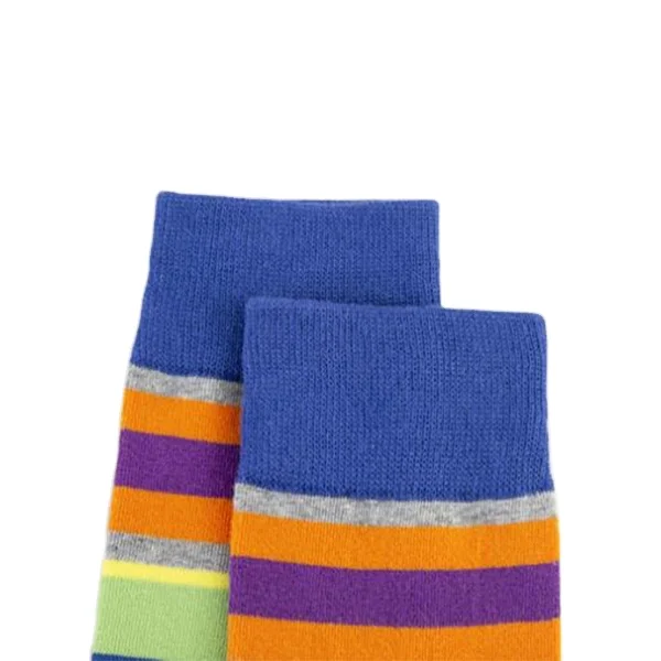 novelty custom mens colorful stripe cotton crew socks for party