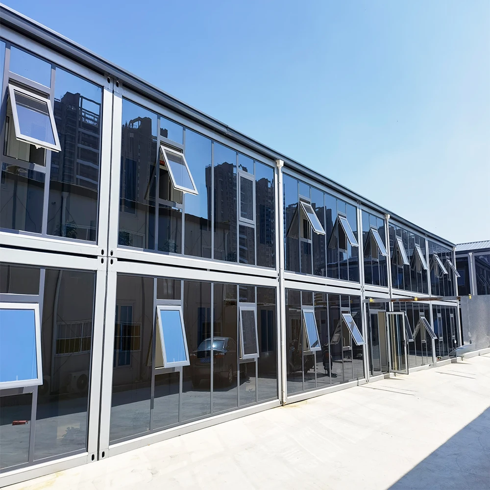 Good quality Fashion design Good  small  house prefabricated with glass wall in low price