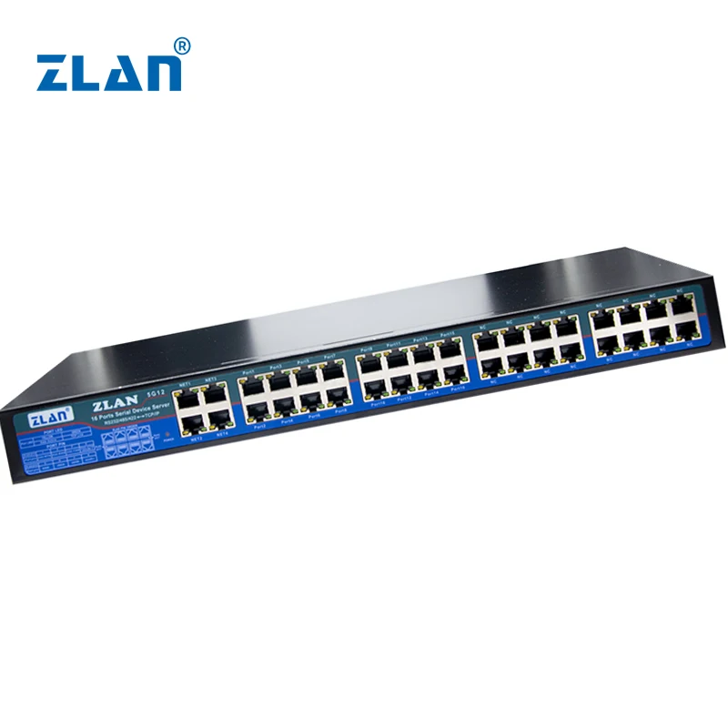 16 port RS232 RS485 RS422 to TCP/IP industrial multi ports ethernet to rs485