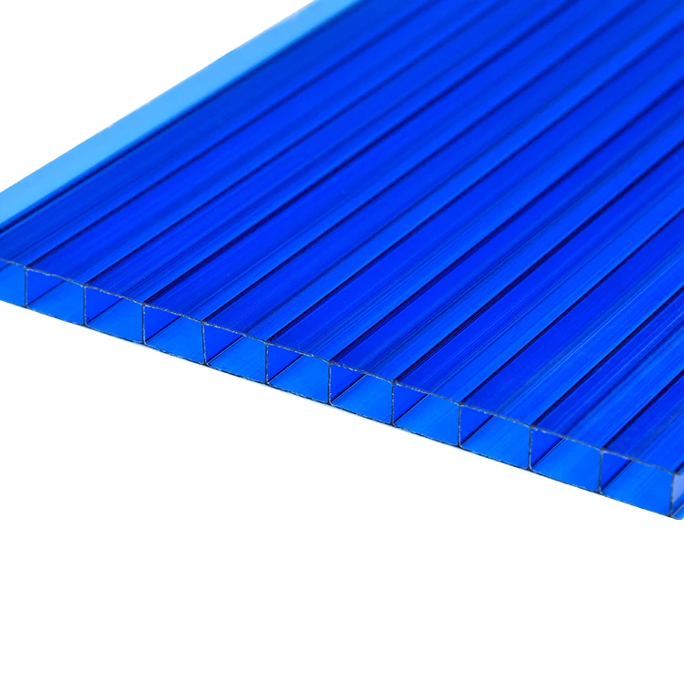 Hot selling skylight roofing 10mm plastic hollow polycarbonate panels for greenhouse
