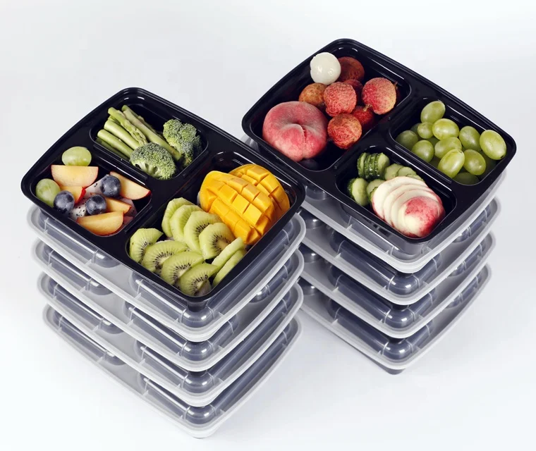Meal Prep Storage Boxes and Food Container Plastic Microwave Food Container