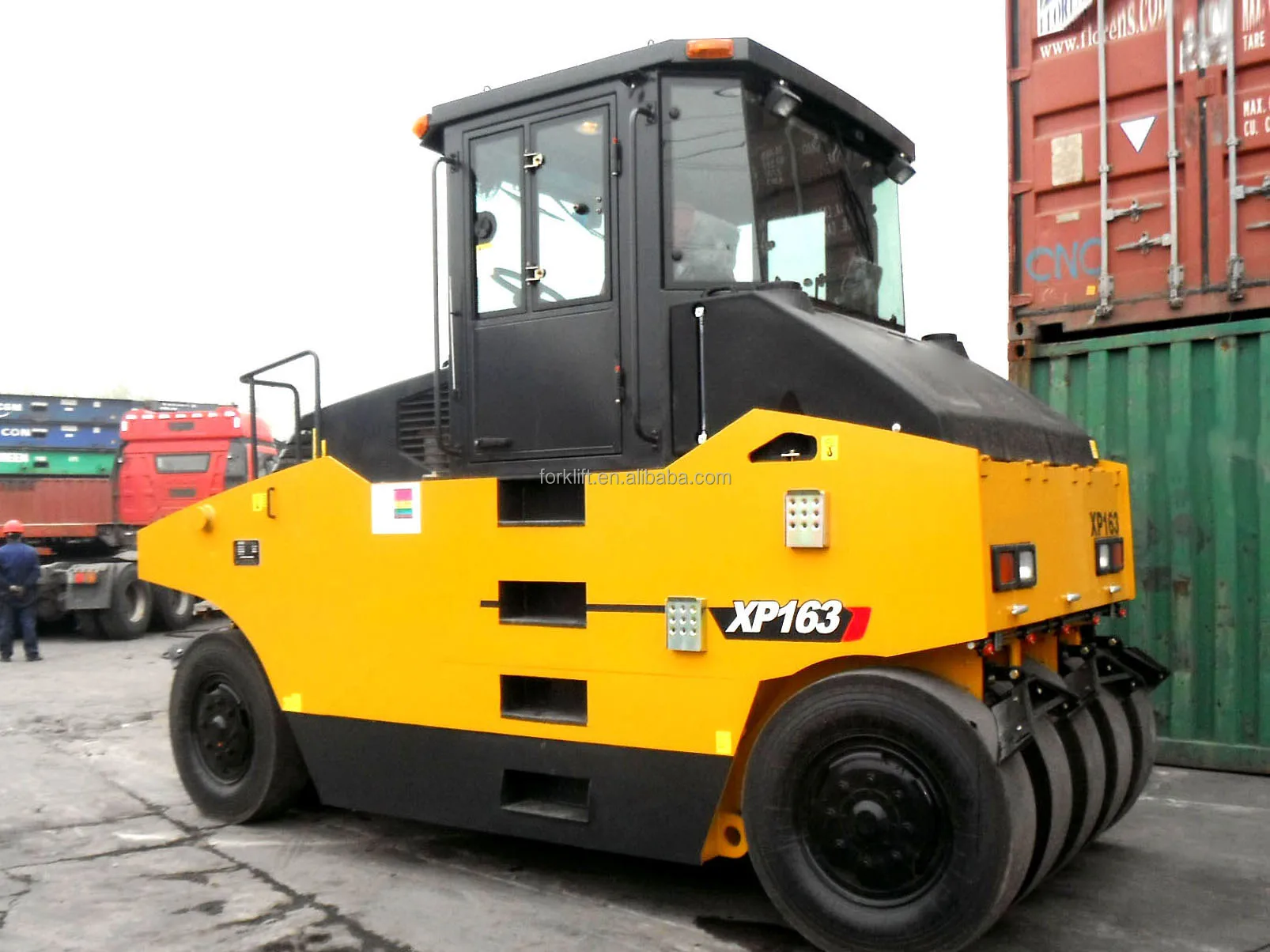 Road Roller Machine 16 Ton Pneumatic Rubber Tire Road Roller XP163with Fully Hydraulic System for Sale