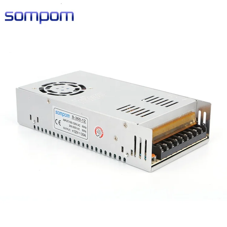 Sompom S-360-12 SMPS печатной платы освещение Трансформатор 12 В 30a Импульсные блоки питания для светодиодные ленты