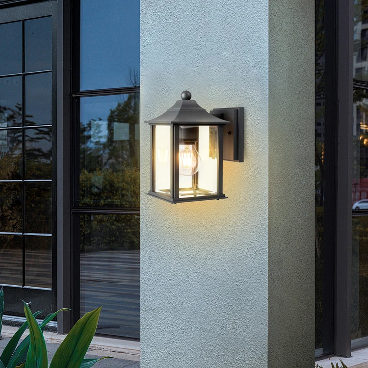 Creative aluminium rectangular waterproof warm lighting outdoor wall light
