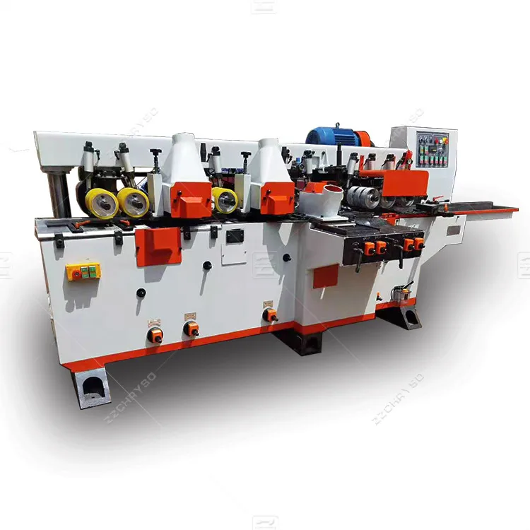 6 Axis Four 4 Side Planer Moulder Woodworking Four Sided Wood Thicknesser Planer Moulder 6 Head Four Side Planer