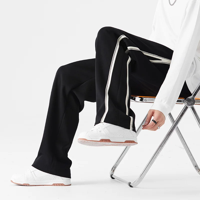 OEM custom side striped zippers fitness sport sweat running jogger track pants for man