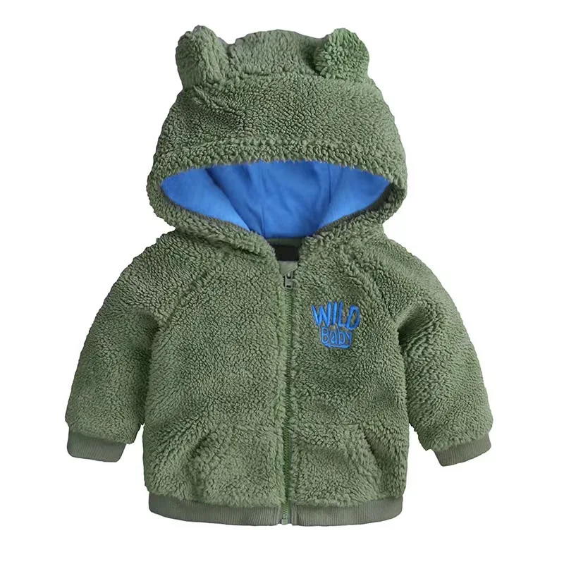 0-3 6-9 9-12 12-18 Months Polar Fleece Bomber Children Jacket for Baby Coat New Born Baby Winter Clothes Wholesale Kids Clothing