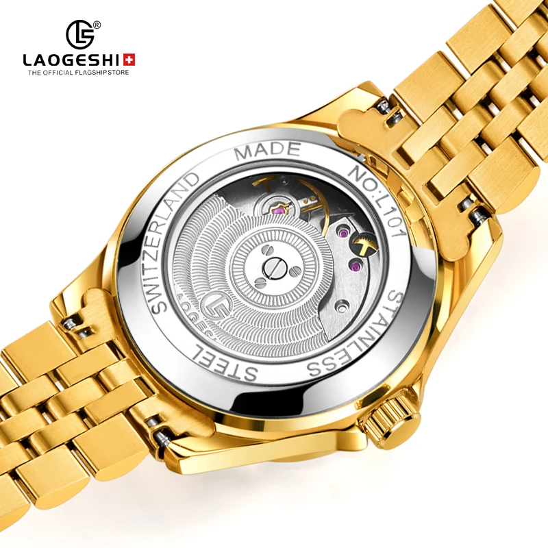 Automatic Vintage Calendar Mechanical Couples Watch Wholesale Chinese Luxury Golden Diamond Hand Couple Watches For Lovers